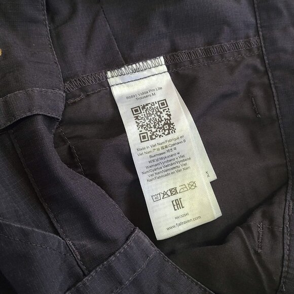 Fjallraven Vidda Pro Lite G-1000 Pants Men’s 30x32 Outdoor Hiking Trousers Black - Picture 8 of 14